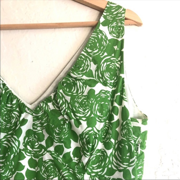 Boden Nancy dress green rose print size US 14R UK 10 - Picture 7 of 11